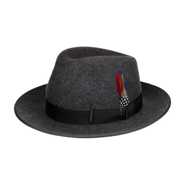 Klobouk Fedora Woolfelt Stetson, tmavě šedý