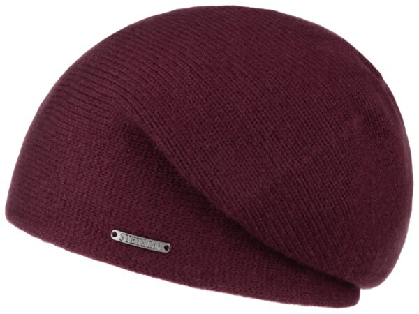 Kašmírový kulich Stetson, Long Beanie, barva bordó - Image 2