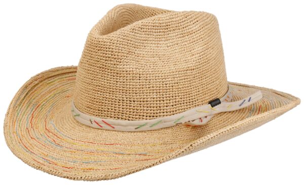 Klobouk Western Raffia Crochet Stetson - slamák - Image 2
